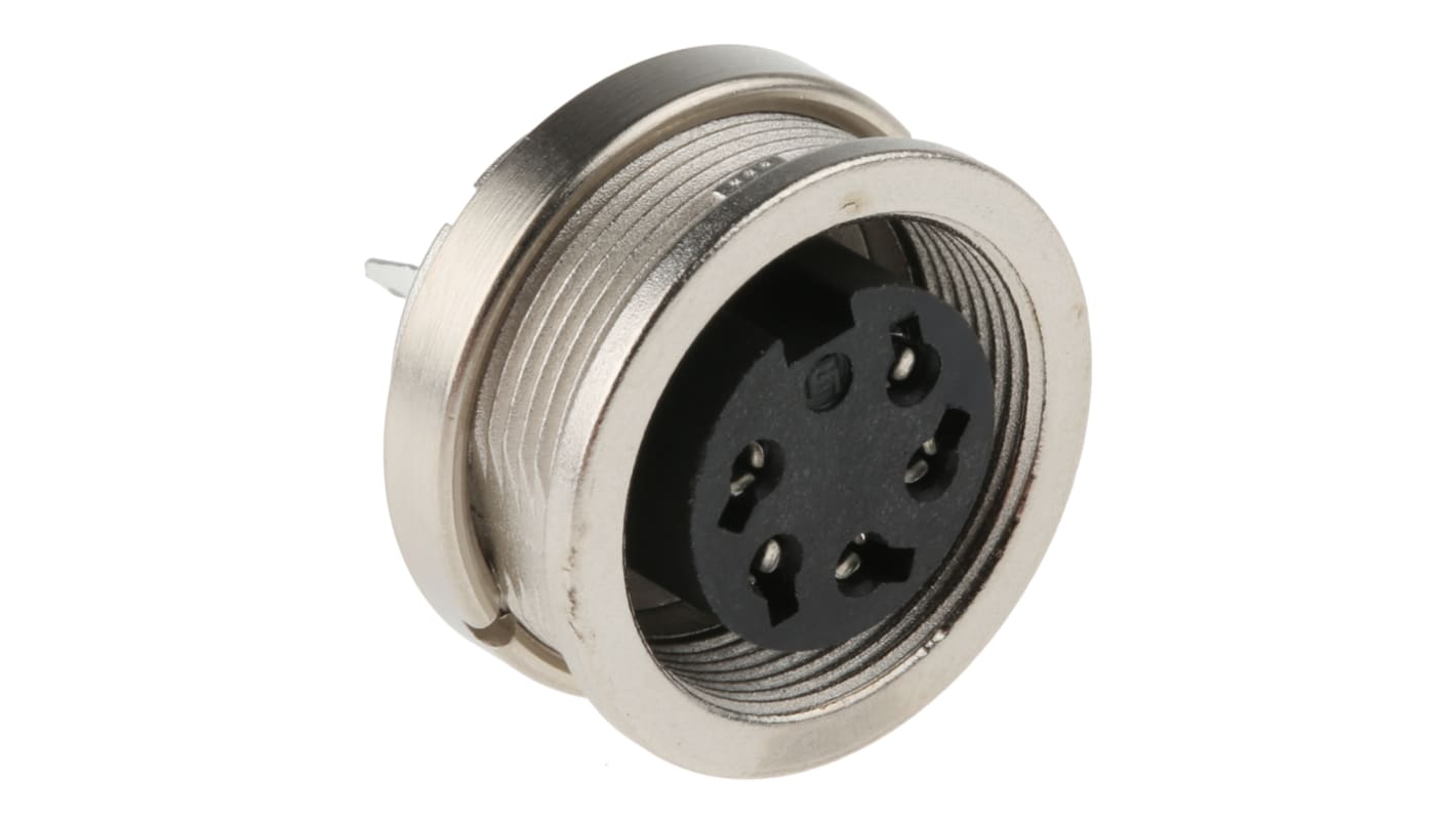 binder Circular Connector, 5 Contacts, Panel Mount, M16 Connector, Socket, Female, IP40, 680 Series