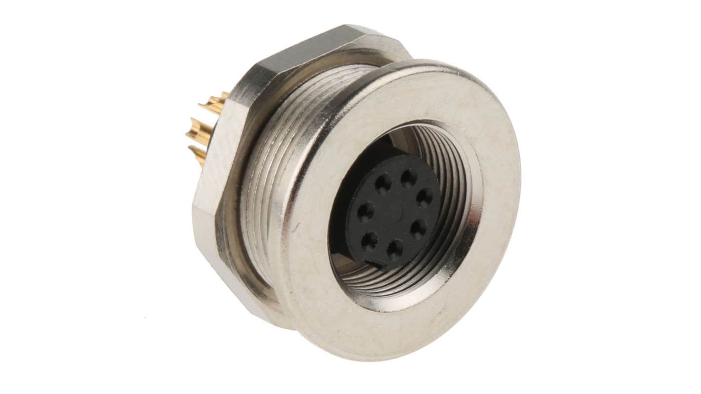 binder Circular Connector, 7 Contacts, Panel Mount, M9 Connector, Socket, Female, IP67, 712 Series