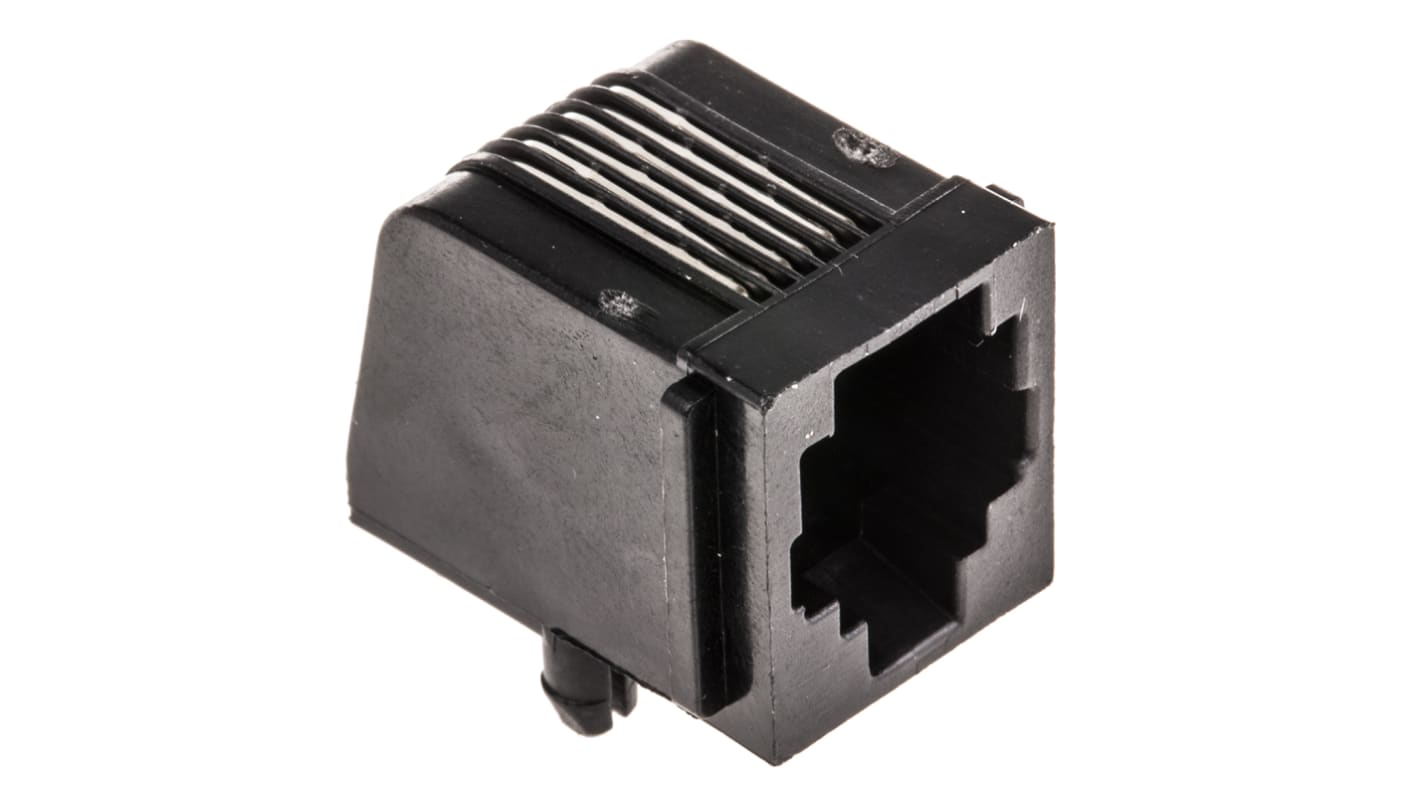 TE Connectivity 520250 Series Female RJ25 Connector, Through Hole, Cat3 Right Angle 6P6C -Way