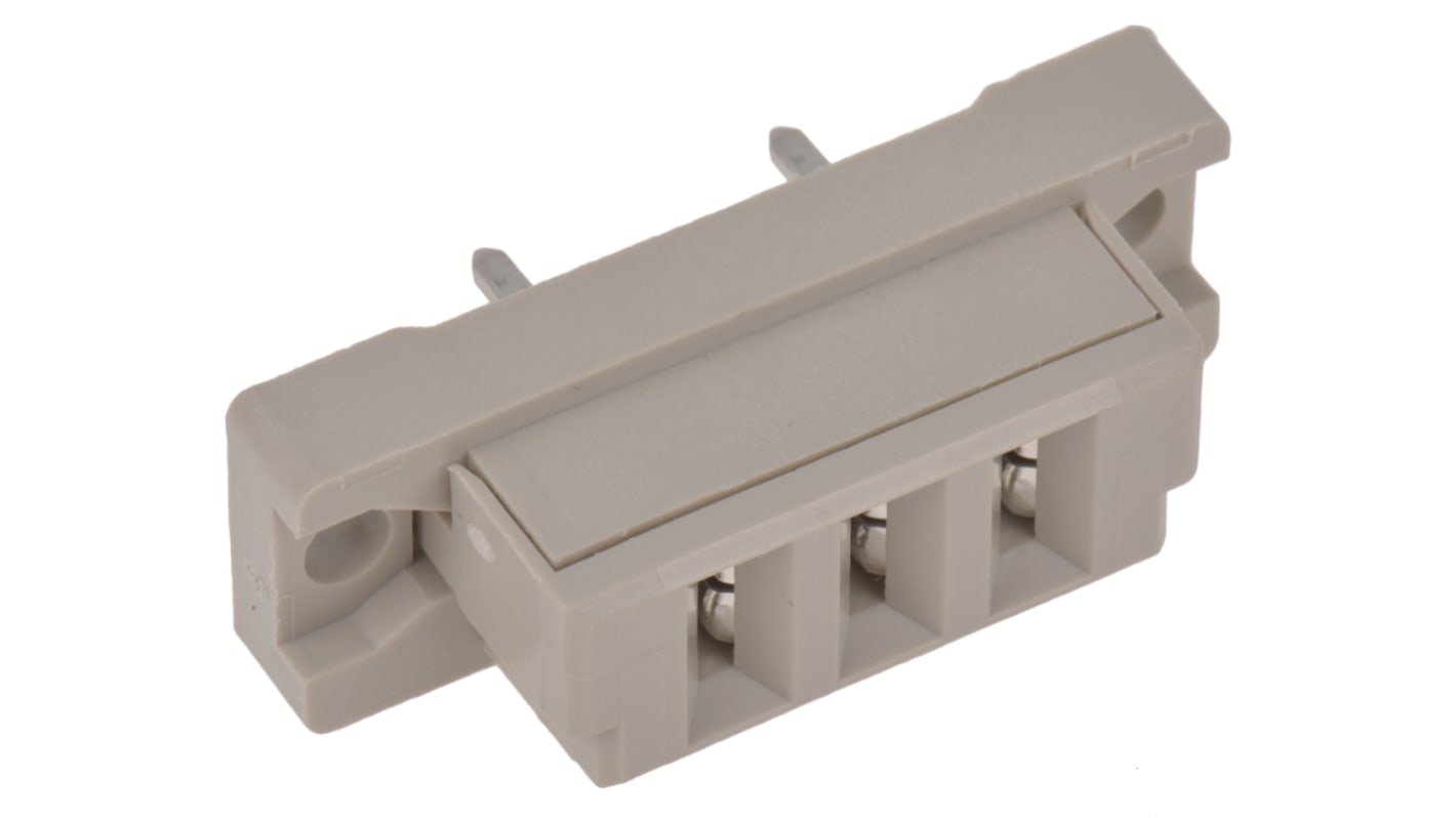 Connecteur DIN 41612 HARTING, 3 contacts Femelle, Droit sur 1 rangs, entraxe 10.16mm