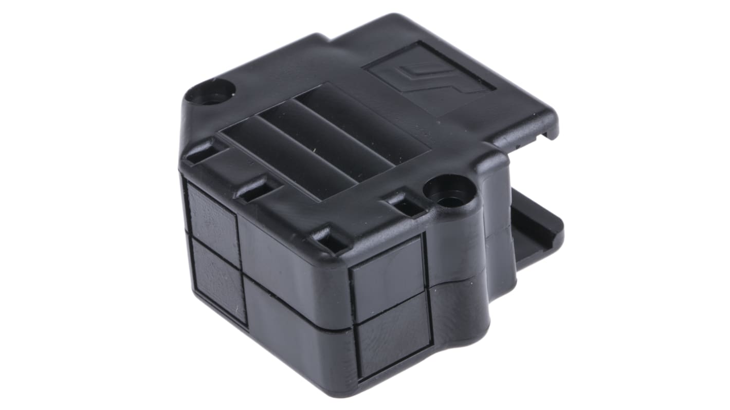 Amphenol ICC 863093C Series Thermoplastic Angled, Straight D Sub Backshell, 15 Way, Strain Relief