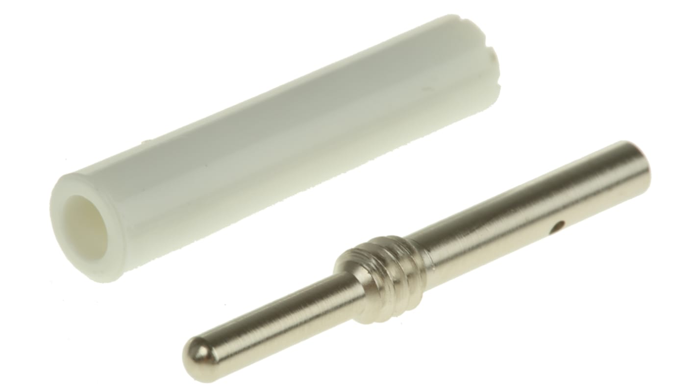 WIMA White Male Test Socket, 2mm Connector, Solder Termination, 10A, Nickel Plating