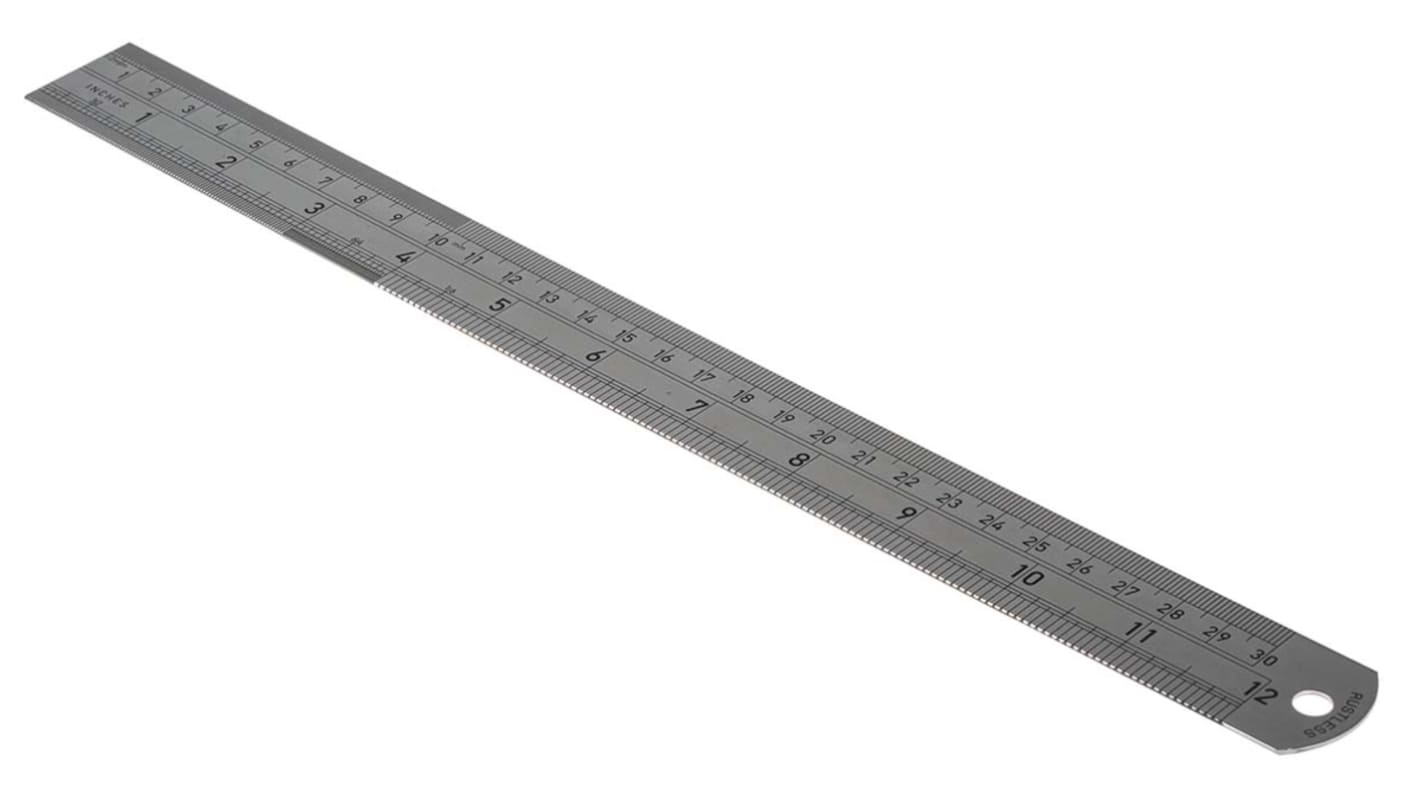 CK 300mm Stainless Steel Imperial, Metric Ruler