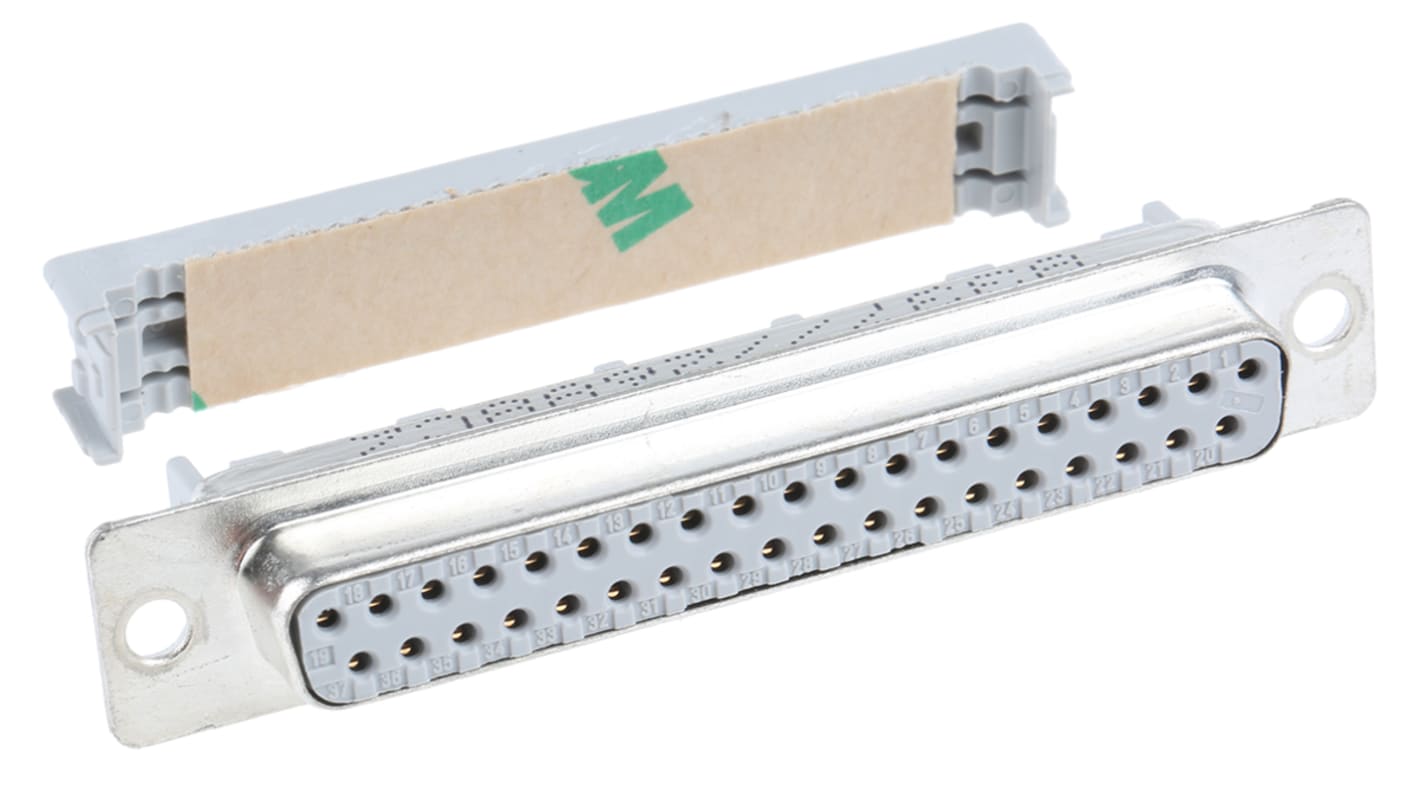Connecteur Sub-D Femelle 3M 37 voies Montage sur câble Angle droit