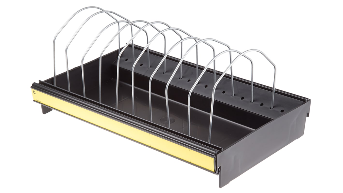 RS PRO ESD-Gestell 20 Abt./Einsatz, Schr.Maße 155 x 390 x 250mm