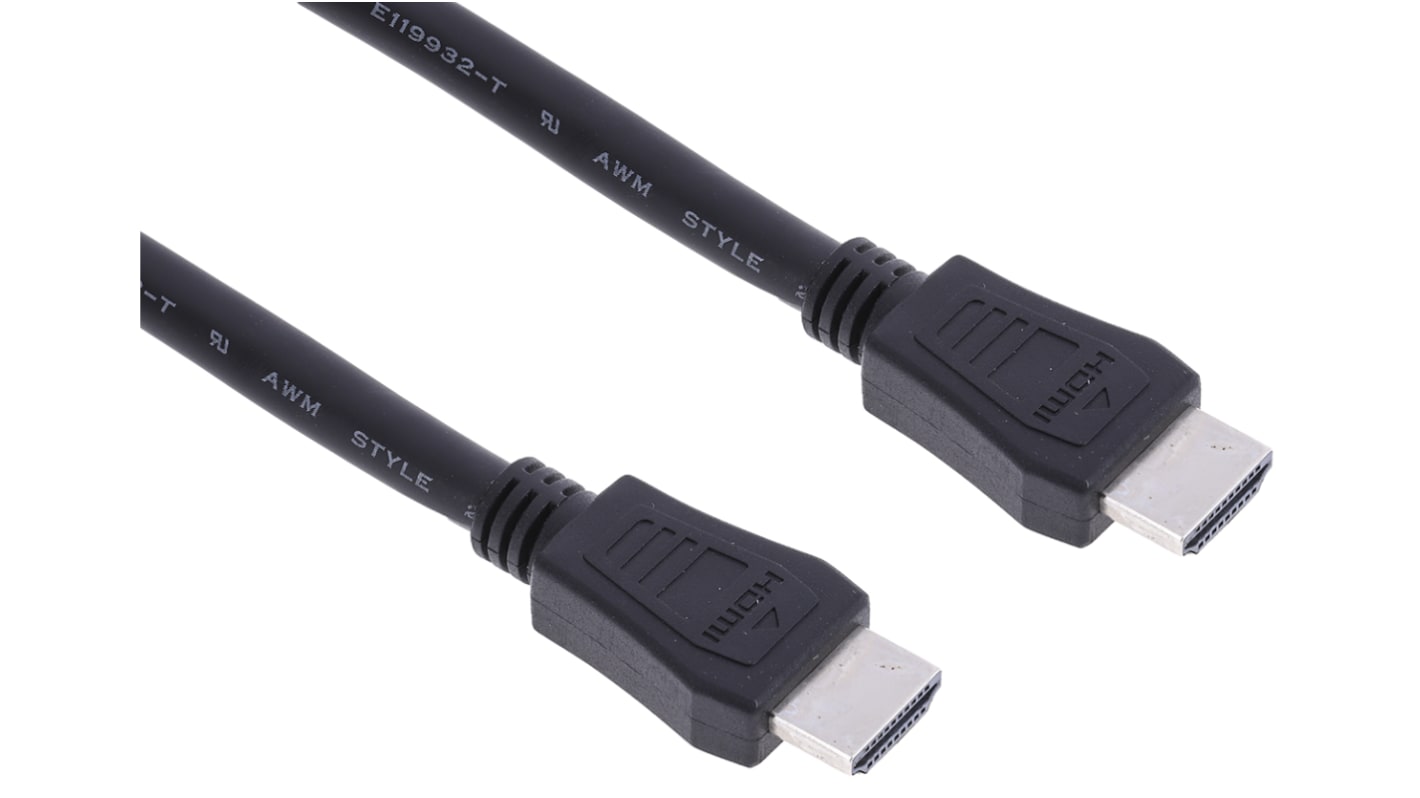 Cable HDMI Negro RS PRO, con. A: HDMI Macho, con. B: HDMI Macho, long. 5m