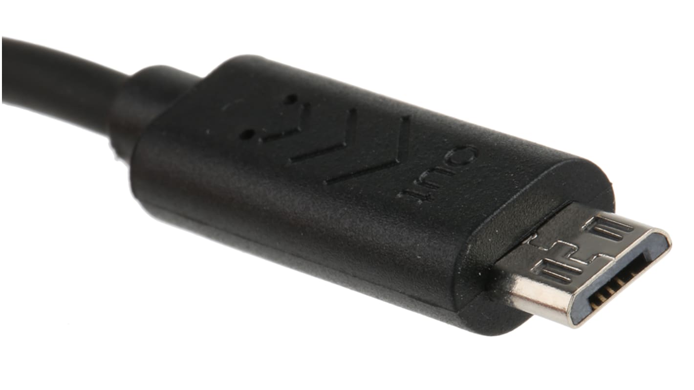 Roline USB-Kabel, Micro-USB B / Micro-USB B, 300mm USB 2.0 Schwarz