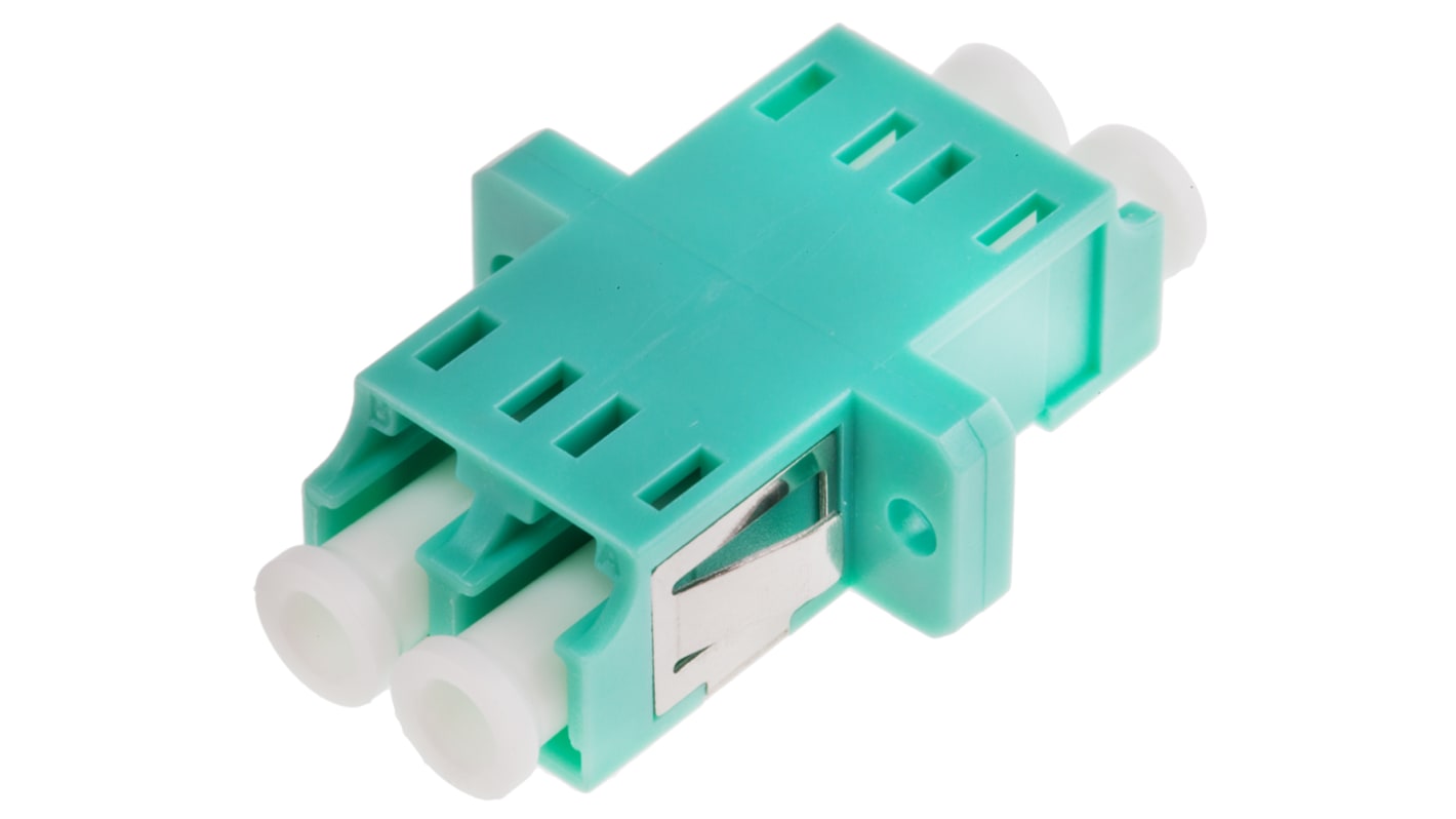 Adaptador de fibra óptica RS PRO de LC a LC de color Agua, Multimodo, Símplex, pérdidas por inserción 0.1dB