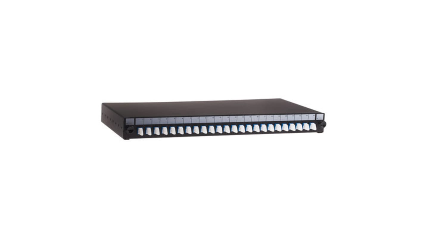 RS PRO Single Mode Simplex Fibre Optic Patch Panel With 24 Ports Populated, 1U