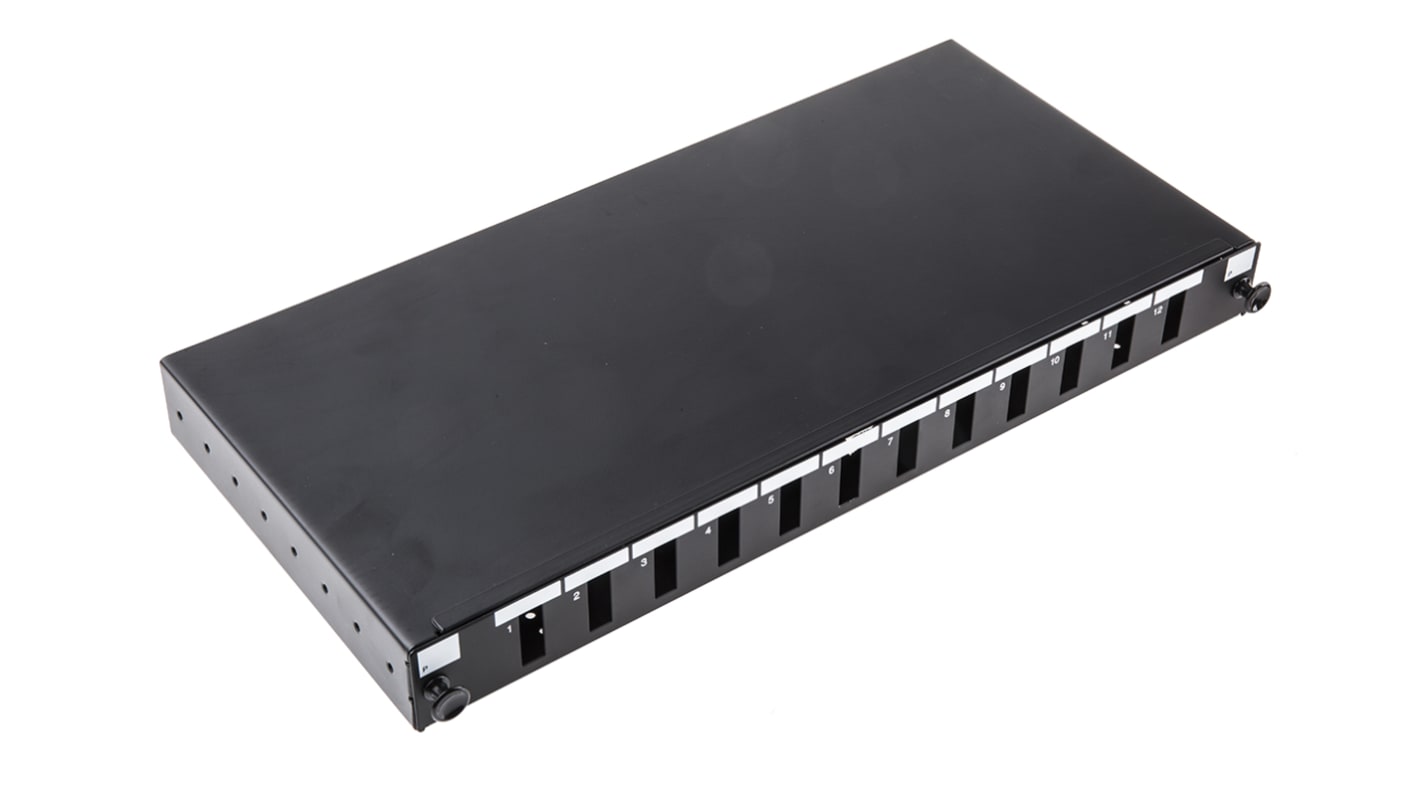 RS PRO 12 Port Fibre Optic Patch Panel, 1U