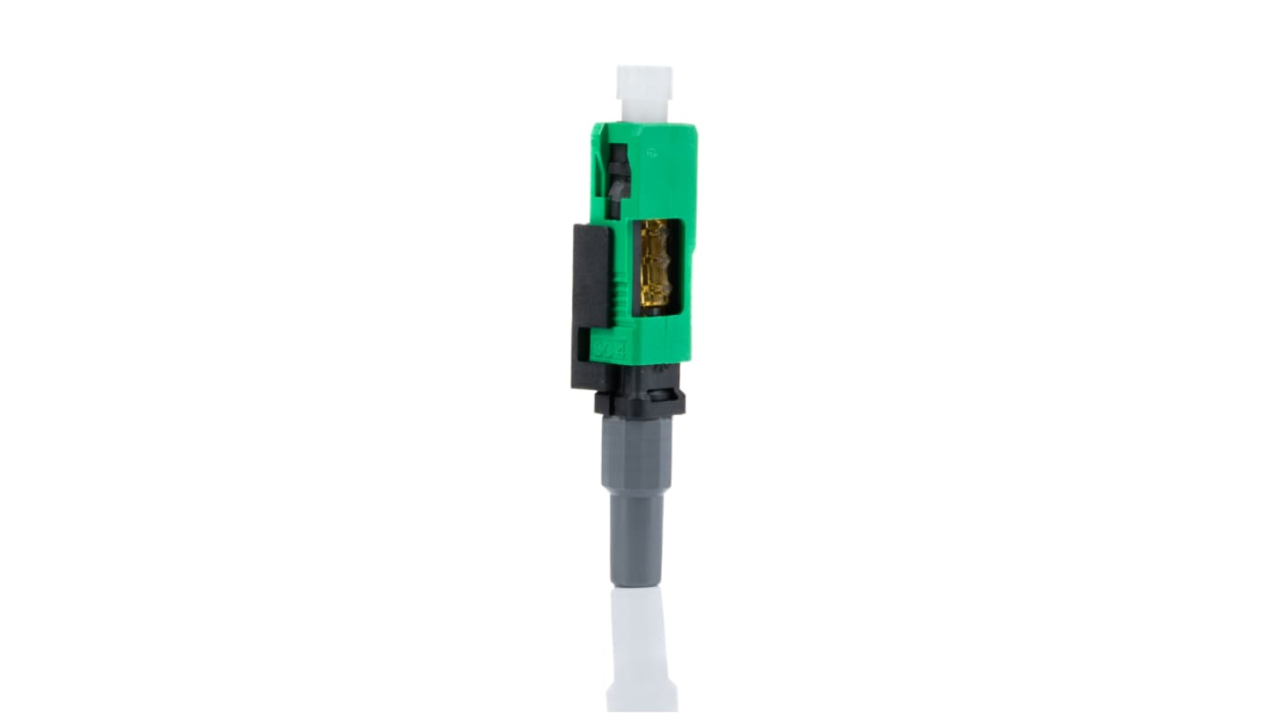 RS PRO, SC, APC Single Mode Simplex Fibre Optic Connector 9/125μm Fibre Size, 0.5dB Insertion Loss