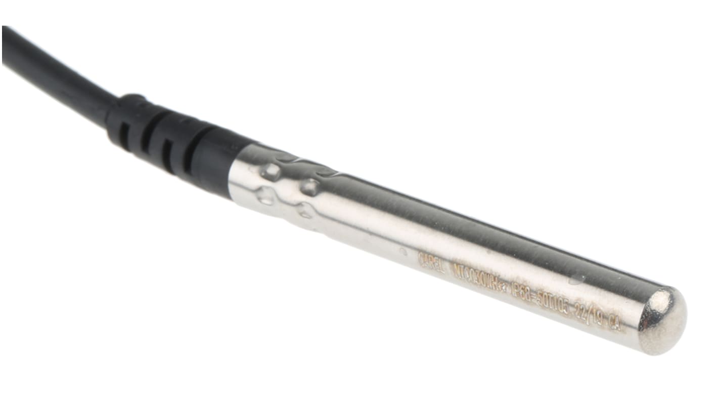 Carel NTC Temperature Probe, 6mm Dia, 50mm Long, ±1 % +105°C Max