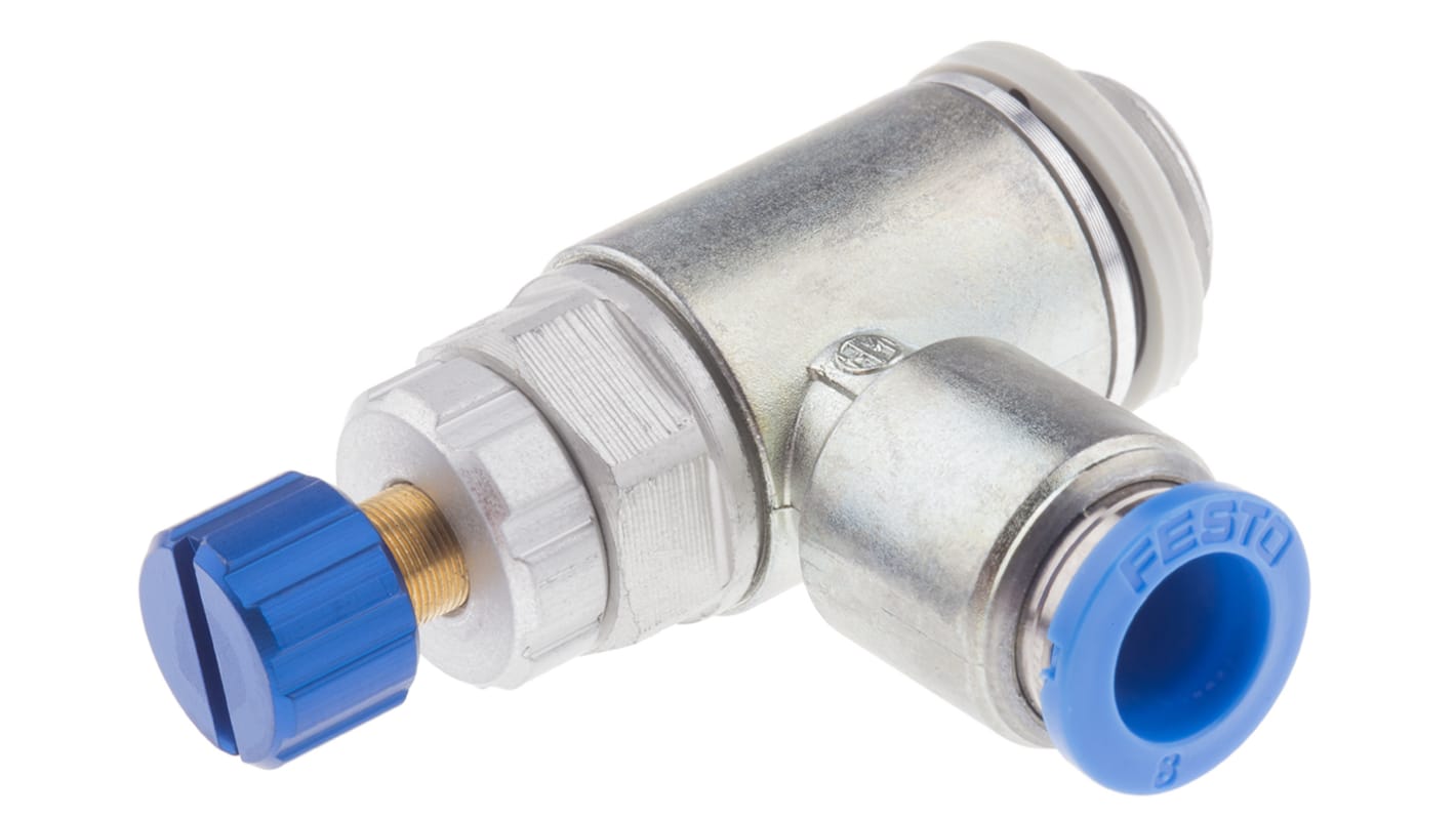 Festo GRLA Series Tube Flow Controller, 8mm Tube Inlet Port x G 1/4 Outlet Port, 534339