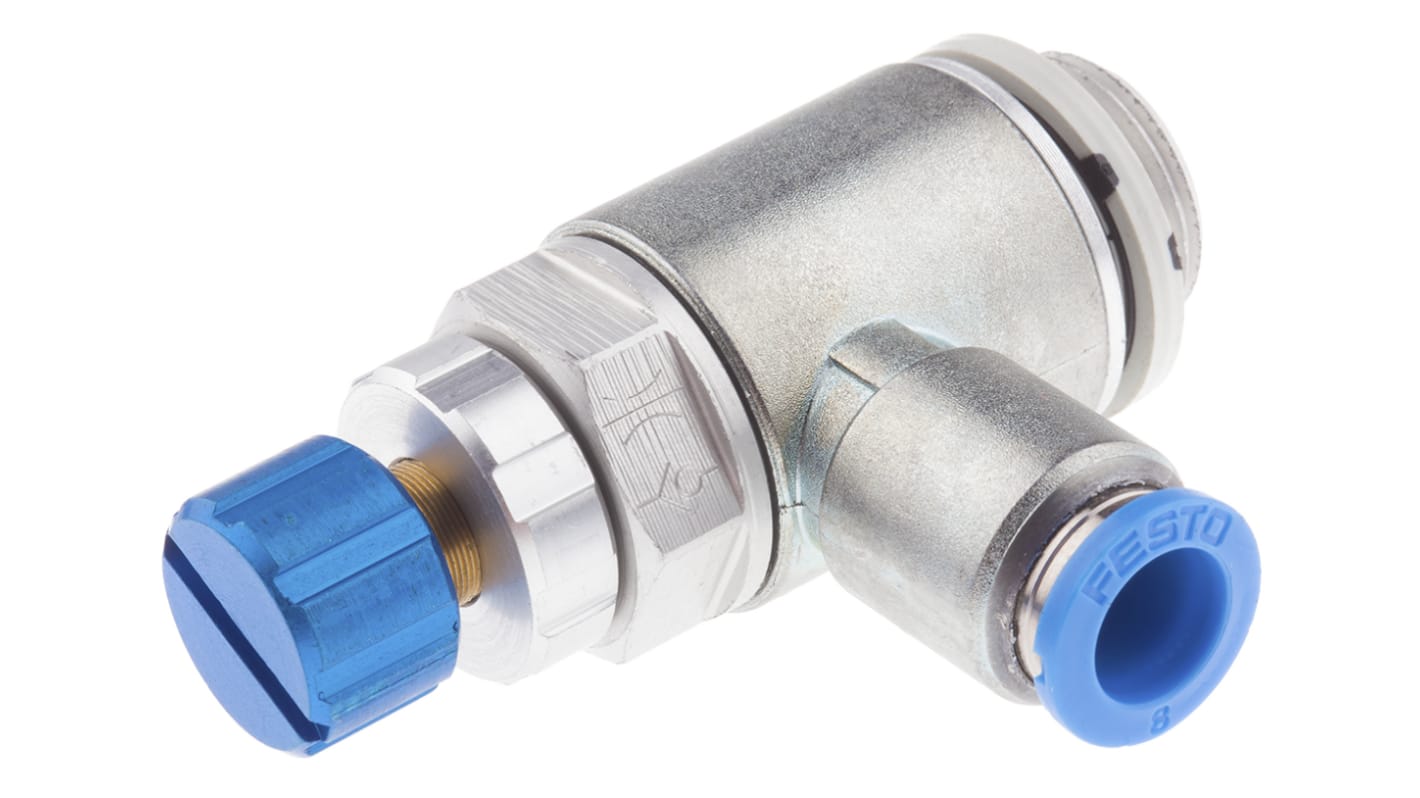 Festo GRLA Series Tube Exhaust Valve, 8mm Tube Inlet Port x G 3/8 Outlet Port, 534342