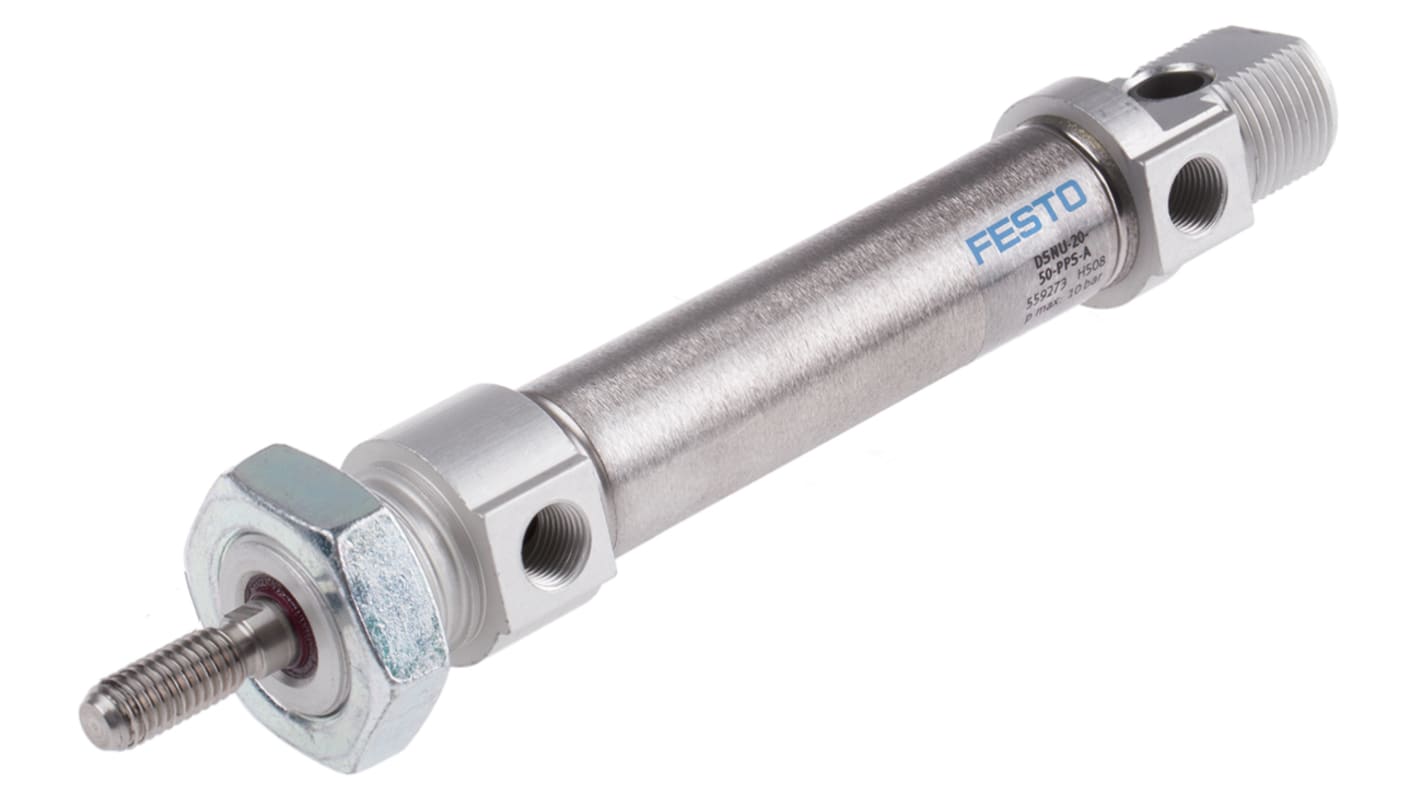 Vérin pneumatique Festo DSNU 559273 Double Action , alésage de 20mm, course de 50mm Mâle G 1/8