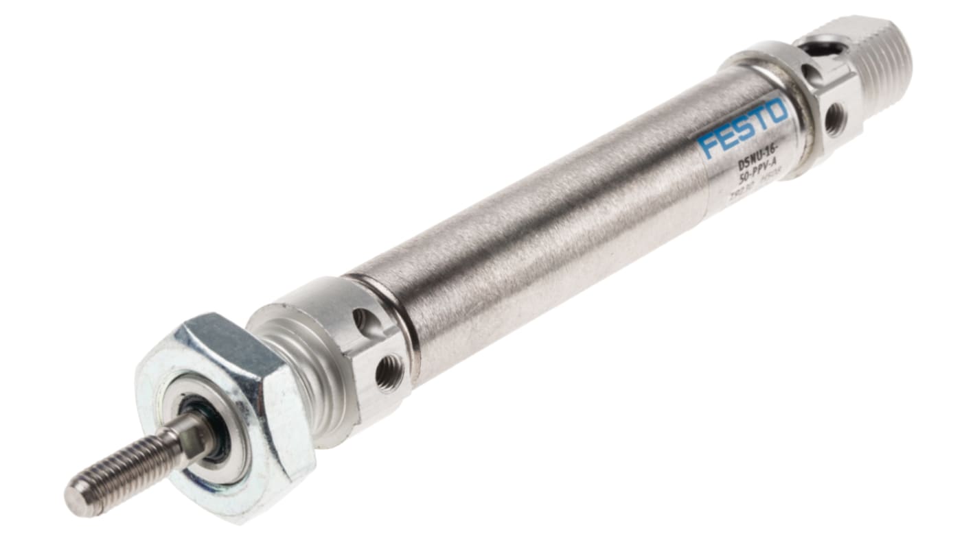 Festo Pneumatic Cylinder - 19230, 16mm Bore, 50mm Stroke, DSNU Series, Double Acting