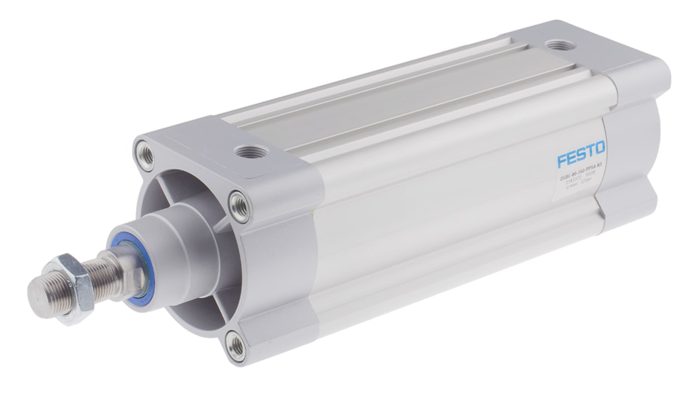 Festo Pneumatic Piston Rod Cylinder - 1383373, 80mm Bore, 200mm Stroke, DSBC Series, Double Acting