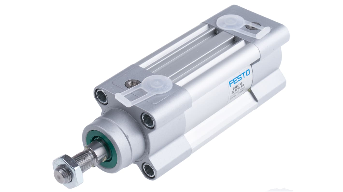 Festo Pneumatic Piston Rod Cylinder - 2123069, 32mm Bore, 20mm Stroke, DSBC Series, Double Acting