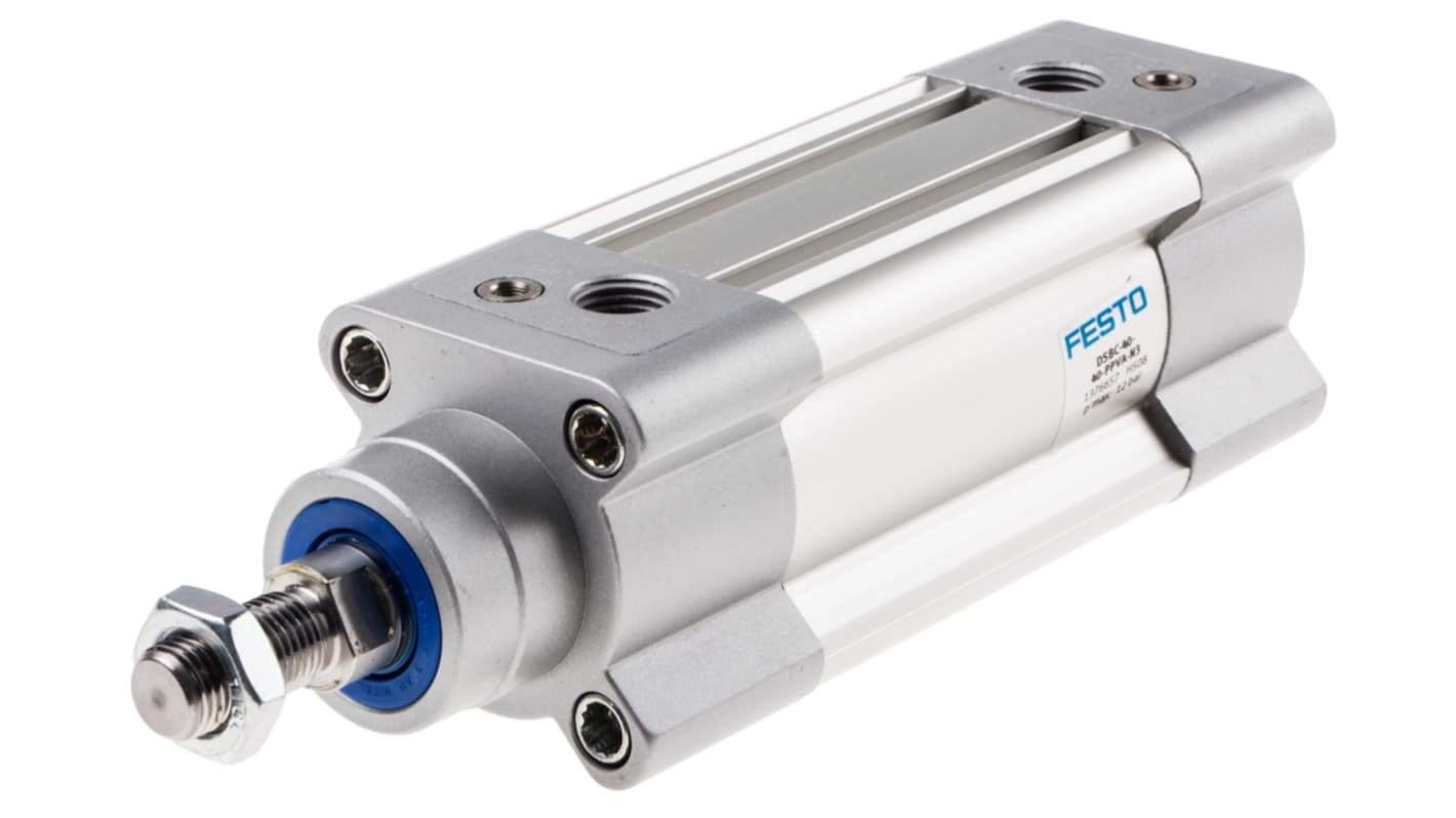Festo Pneumatic Piston Rod Cylinder - 1376657, 40mm Bore, 40mm Stroke, DSBC Series, Double Acting