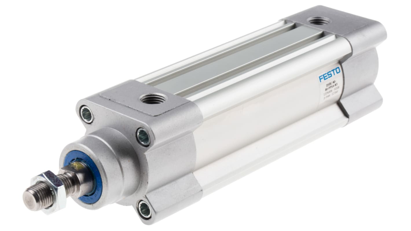 Festo Pneumatic Piston Rod Cylinder - 1376906, 40mm Bore, 80mm Stroke, DSBC Series, Double Acting
