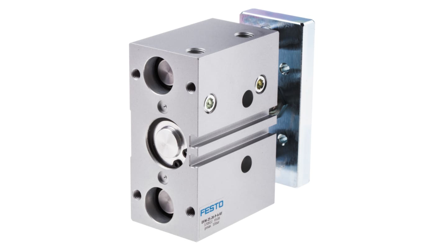 Festo Pneumatic Guided Cylinder - 170922, 25mm Bore, 20mm Stroke, DFM Series, Double Acting