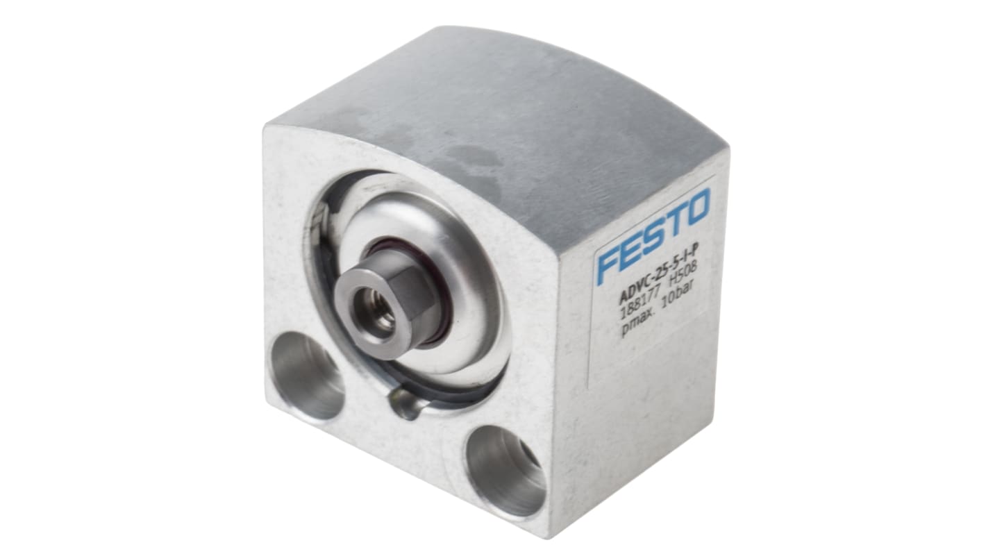 Festo Pneumatic Cylinder - 188177, 25mm Bore, 5mm Stroke, ADVC Series, Double Acting