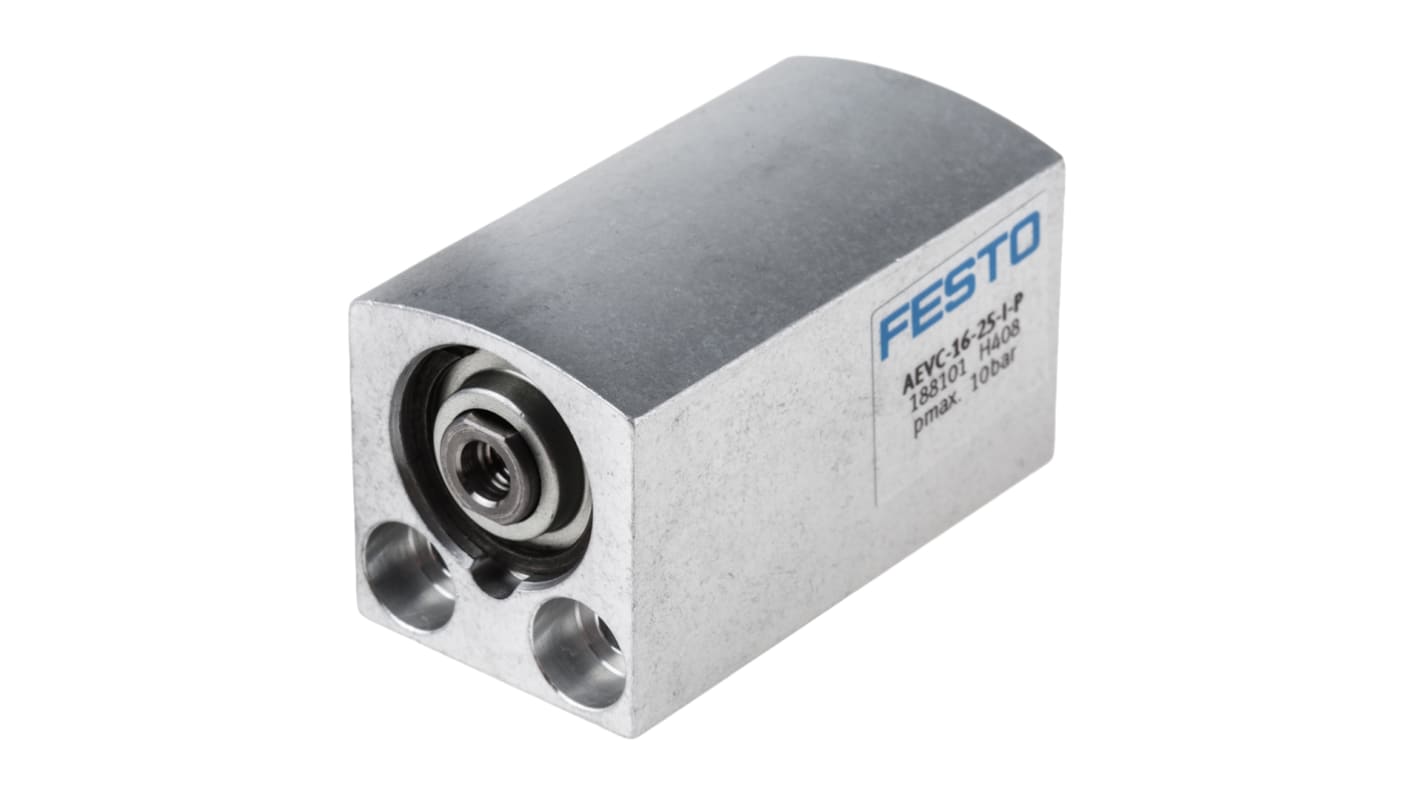 Festo Pneumatic Cylinder - 188101, 16mm Bore, 25mm Stroke, AEVC Series, Single Acting