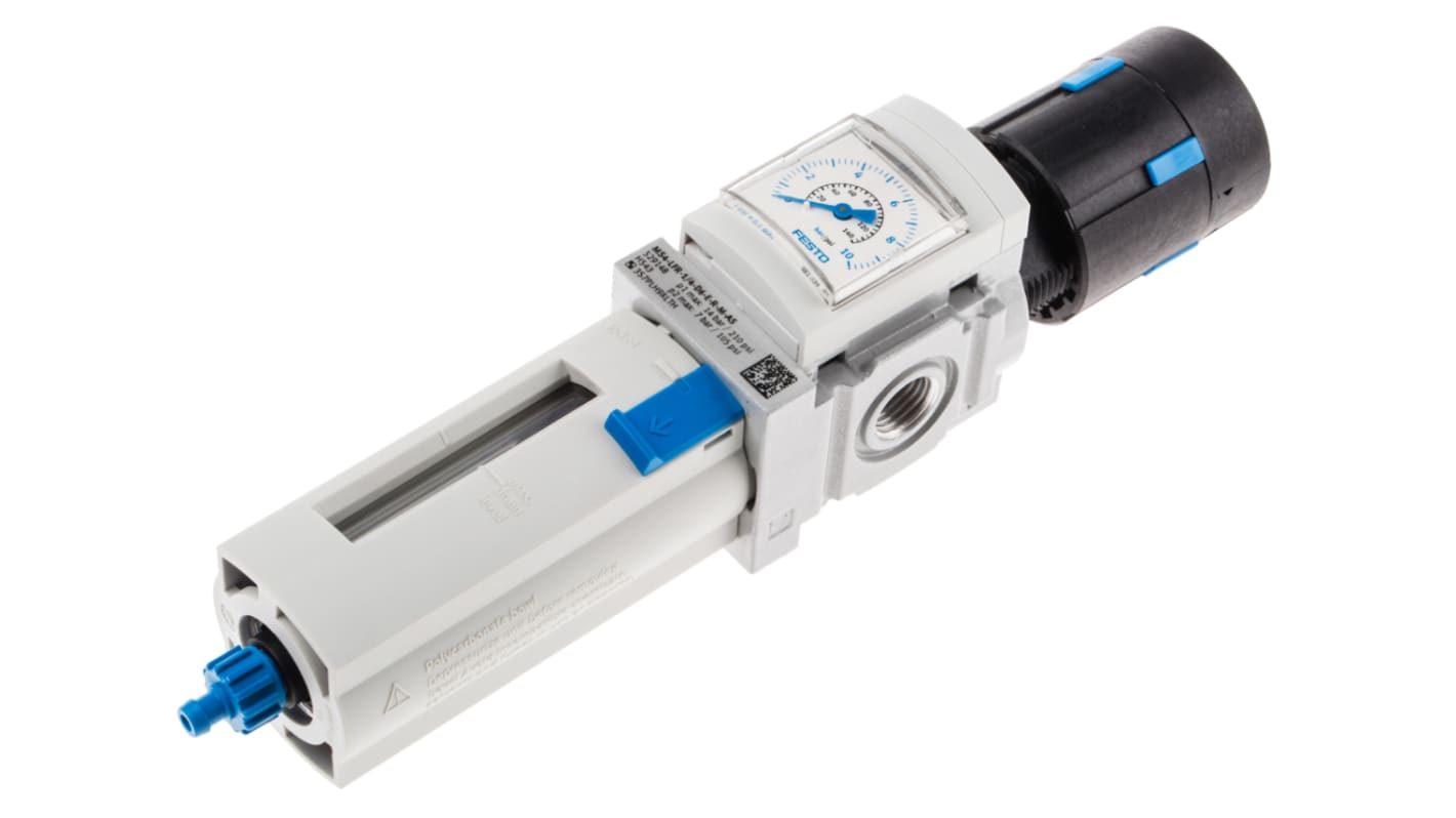 Festo MS4-LFR Filter Regulator, 40μm, G 1/4, Manual, 14 bar, 529148