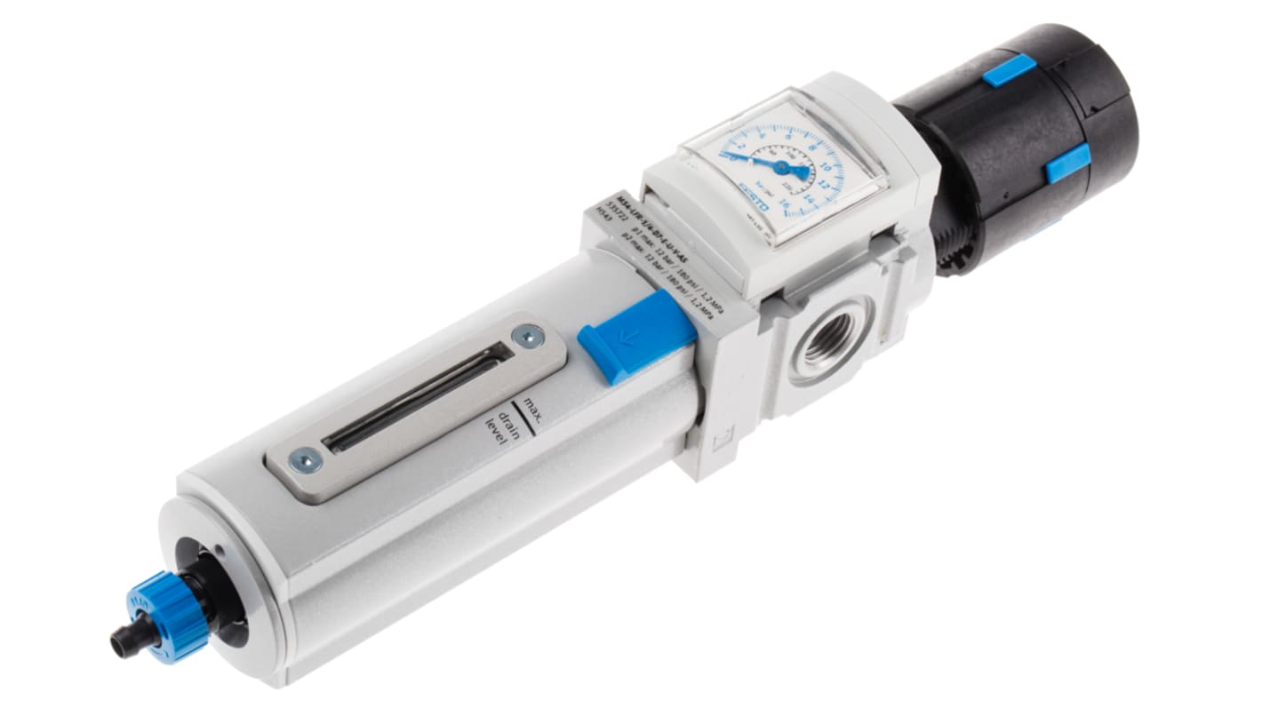 Festo MS4-LFR Filter Regulator, 40μm, G 1/4, Automatic, 12 bar, 535722
