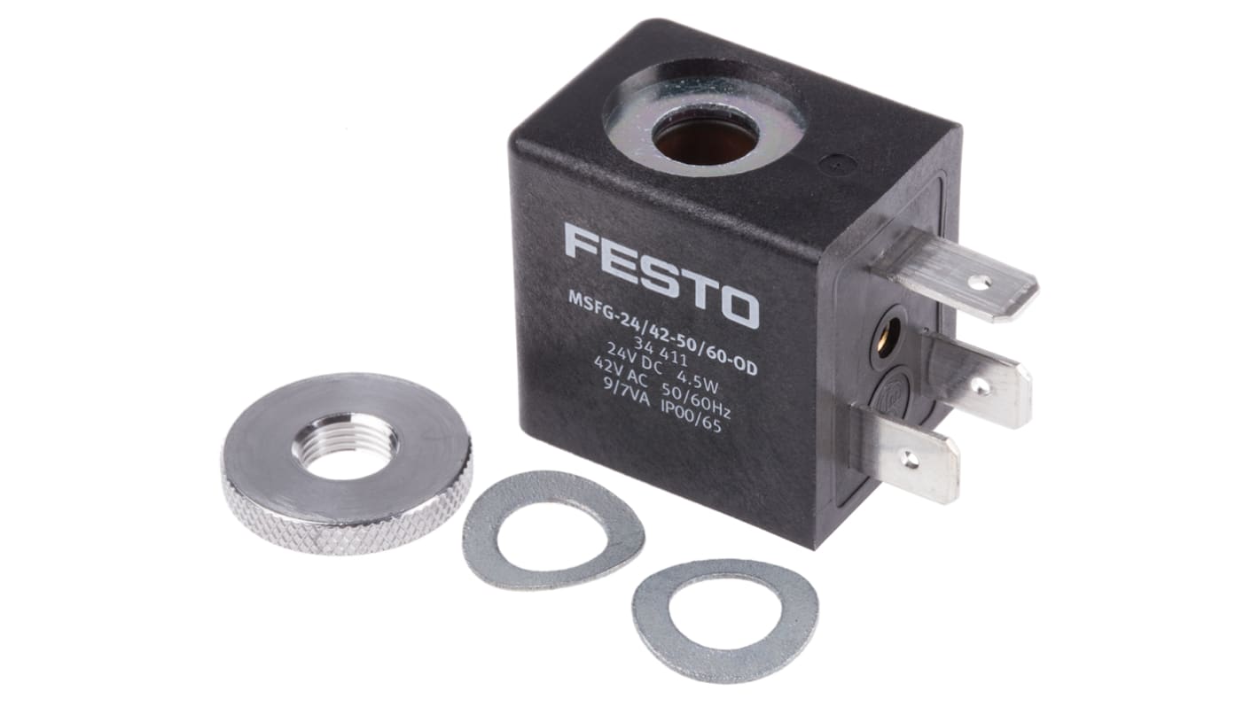 Bobina per valvola a solenoide Festo, 24 V c.c., 42 V c.a.