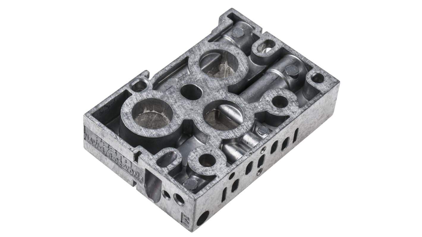 Festo NAW series 2 station G 1/8 Sub Base for use with Solenoid Valves, VSPA Pneumatic Valves, 161110