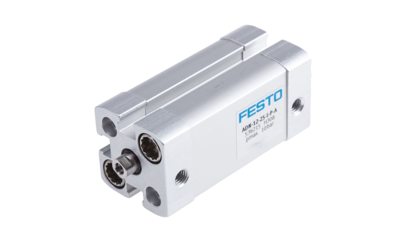 Festo Pneumatic Cylinder - 536215, 12mm Bore, 25mm Stroke, ADN Series, Double Acting