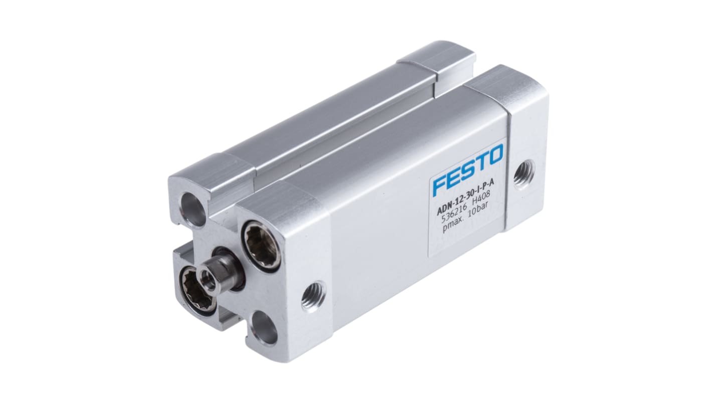 Festo Pneumatic Cylinder - 536216, 12mm Bore, 30mm Stroke, ADN Series, Double Acting