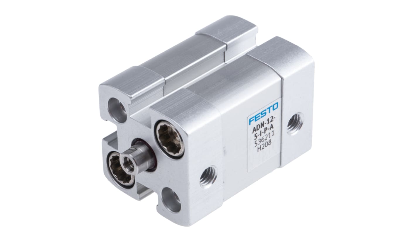 Festo ADN 536211, M5 Pneumatikzylinder doppeltwirkend, Bohrung Ø 12mm / Hub 5mm, bis 10 bar
