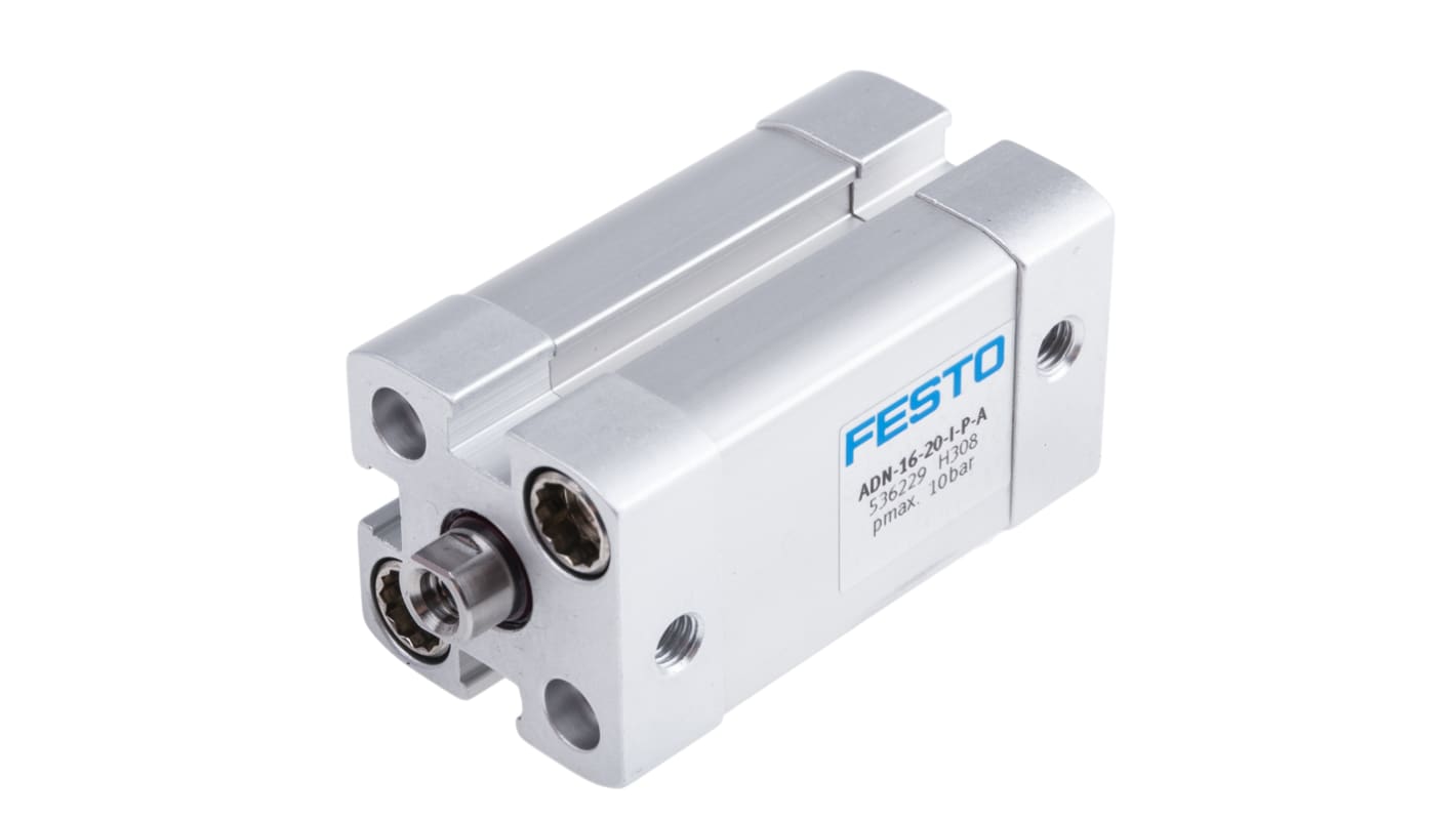 Festo Pneumatic Cylinder - 536229, 16mm Bore, 20mm Stroke, ADN Series, Double Acting