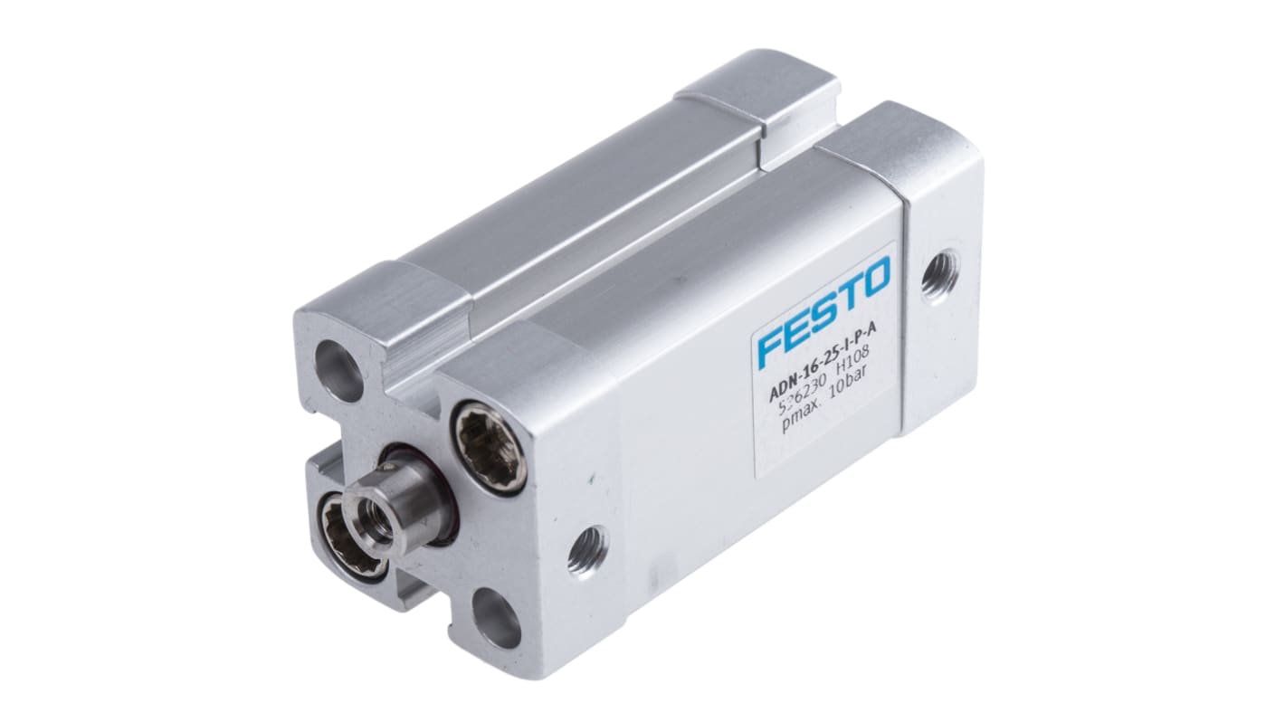 Festo Pneumatic Cylinder - 536230, 16mm Bore, 25mm Stroke, ADN Series, Double Acting