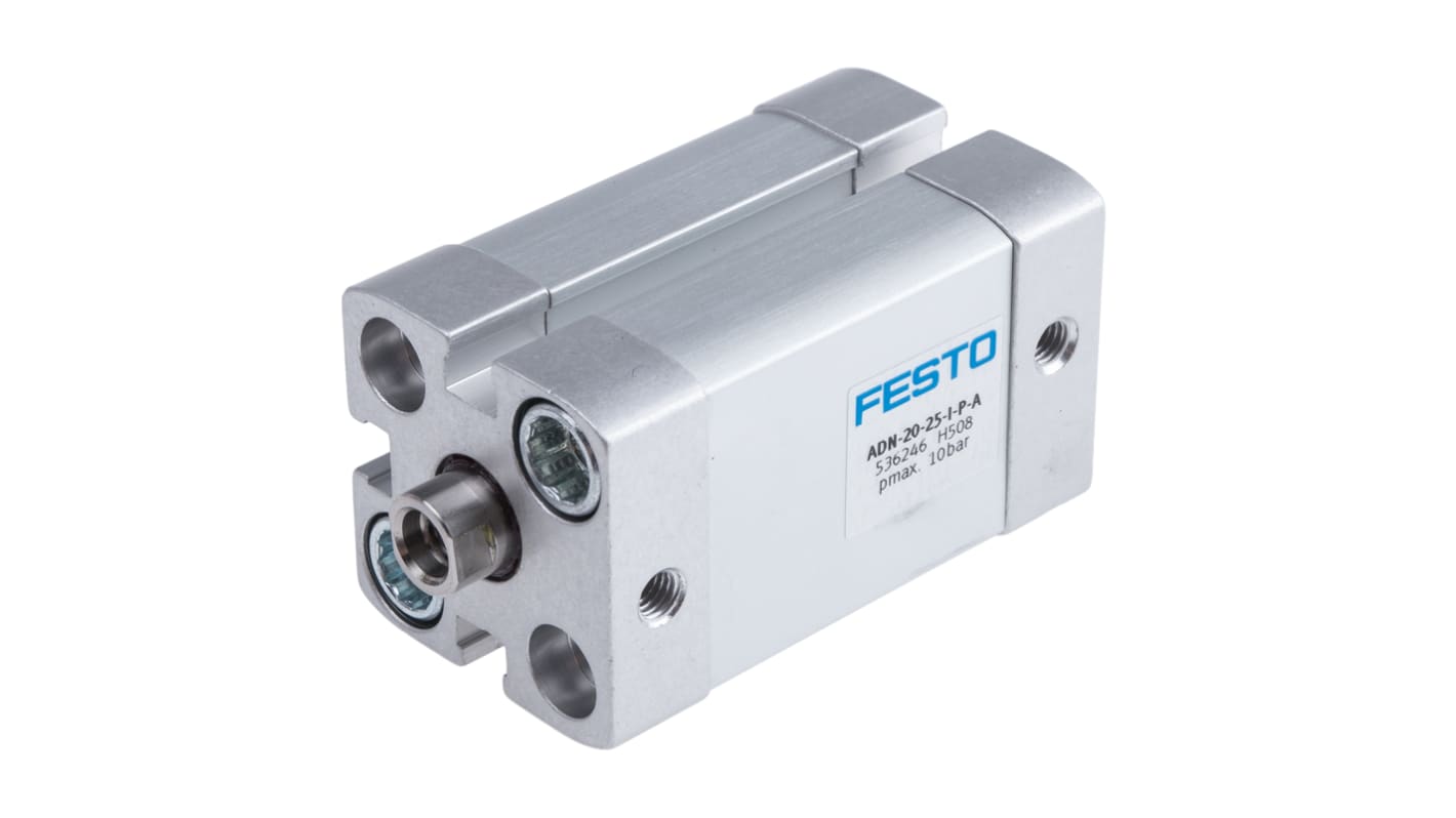 Cilindro pneumatico Festo ADN 536246, Doppio effetto, foro da 20mm, corsa 25mm, M5, 10 bar max