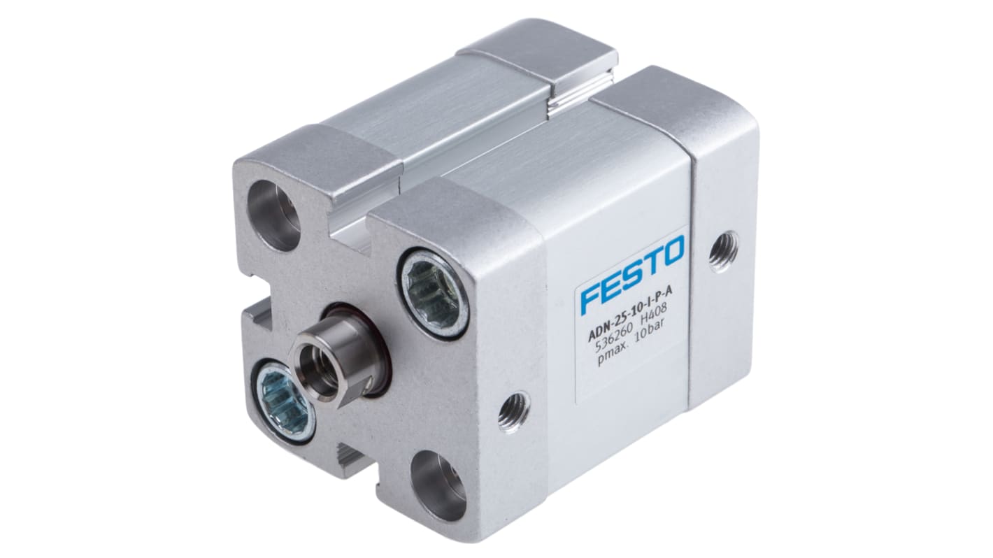 Festo ADN 536260, M5 Pneumatikzylinder doppeltwirkend, Bohrung Ø 25mm / Hub 10mm, bis 10 bar