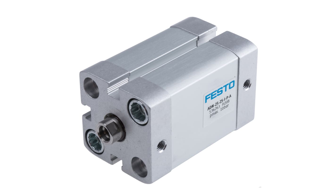 Festo Pneumatic Cylinder - 536263, 25mm Bore, 25mm Stroke, ADN Series, Double Acting