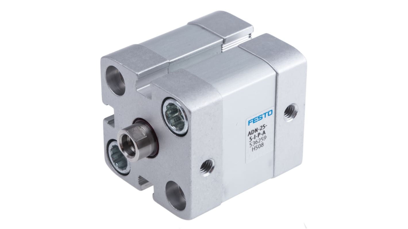 Festo Pneumatic Cylinder - 536259, 25mm Bore, 5mm Stroke, ADN Series, Double Acting