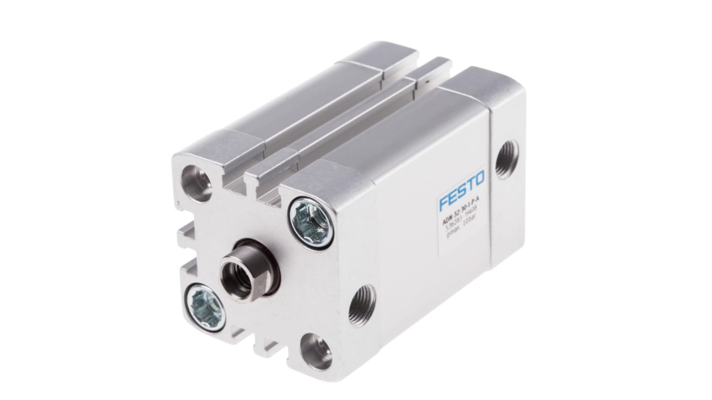 Festo ADN 536283, G 1/8 Pneumatikzylinder doppeltwirkend, Bohrung Ø 32mm / Hub 30mm, bis 10 bar