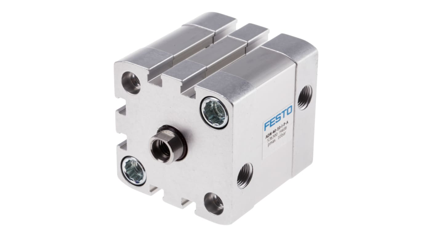 Festo ADN 536300, G 1/8 Pneumatikzylinder doppeltwirkend, Bohrung Ø 40mm / Hub 10mm, bis 10 bar