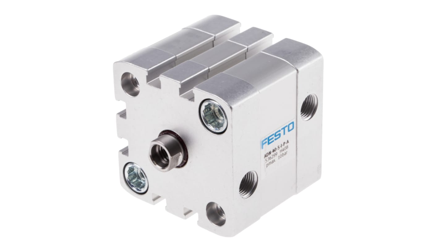 Festo Pneumatic Cylinder - 536299, 40mm Bore, 5mm Stroke, ADN Series, Double Acting
