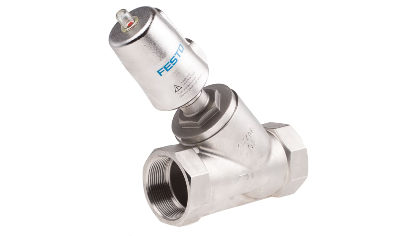 Válvula de accionamiento neumático Festo, VZXF-L-M22C-M-B-G2-450-M1-V4V4T-50-3 Asiento de ángulo