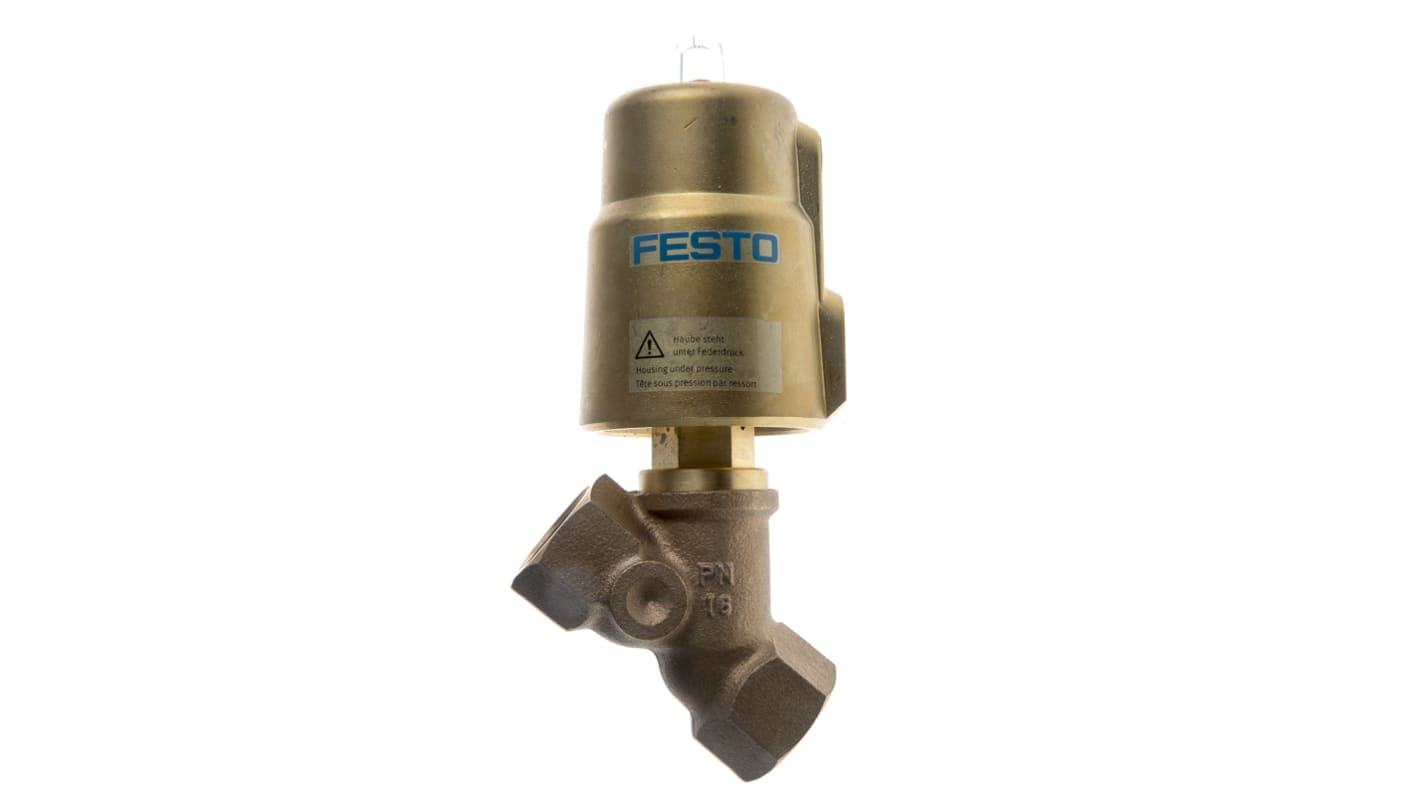 Festo Angle Seat type Pneumatic Actuated Valve, BSP 3/4in, 116 bar