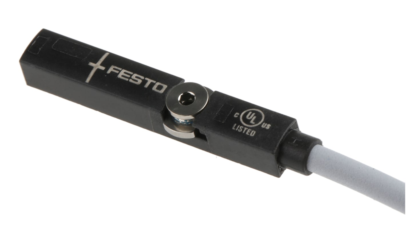 Festo Reed Pneumatic Position Detector, IP65, IP68, 24V dc, NO Operation, SME, with LED indicator, 543862