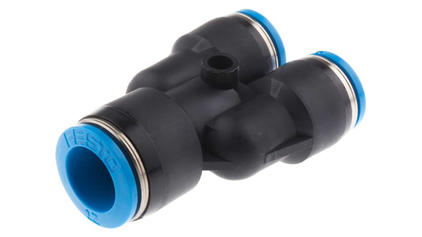 Festo QSY Series Y Tube-to-Tube Adaptor, Push In 12 mm to Push In 10 mm, Tube-to-Tube Connection Style, 153156