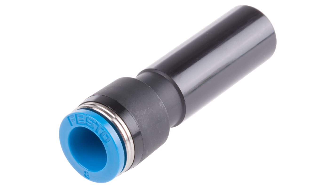 Festo QS 130624 12-mm-Steckanschluss x 8-mm-Steckanschluss Reduziernippel, Rohr-zu-Rohr, PBT, 14 bar