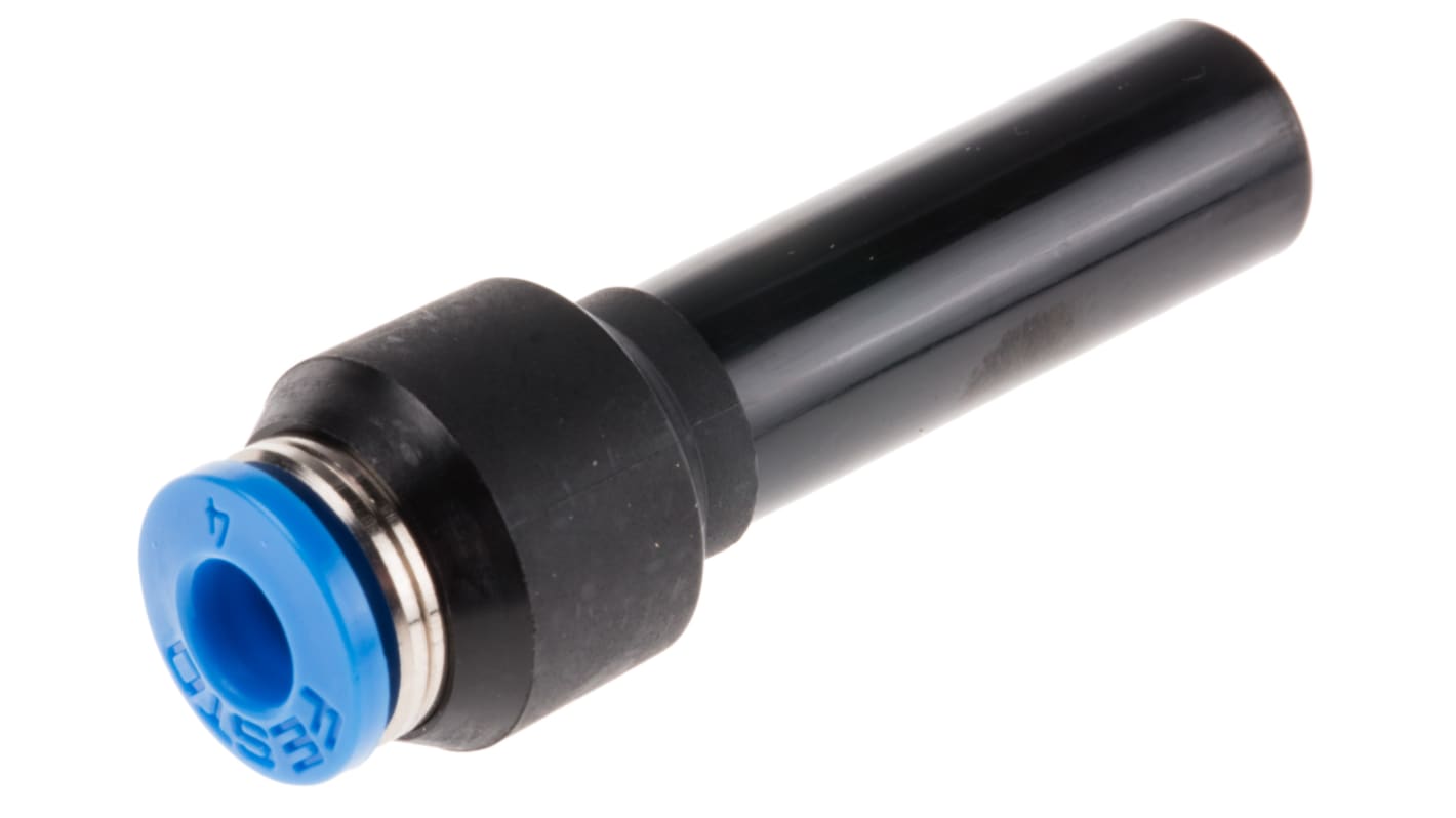 Festo QS 130622 8-mm-Steckanschluss x 4-mm-Steckanschluss Reduziernippel, Rohr-zu-Rohr, PBT, 14 bar