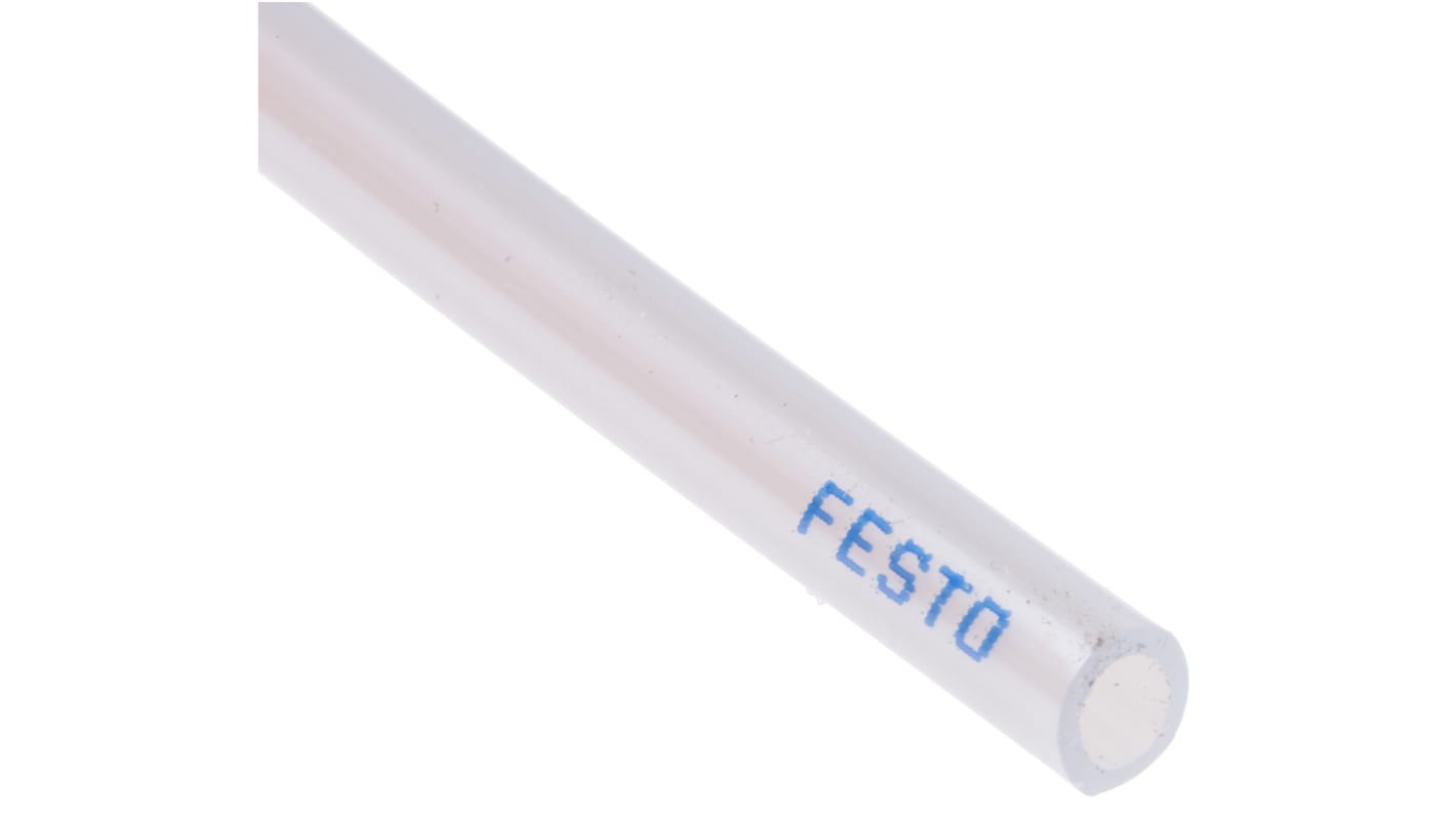 Festo Compressed Air Pipe Silver Polyurethane 6mm x 50m PUN-H Series, 558279